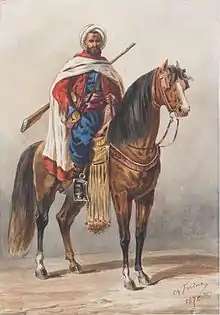 Ordonnance du colonel Bonie 3e spahi, par Charles Farine, 1870.