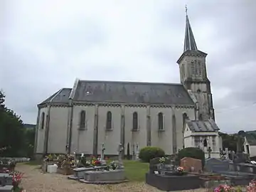 L'église Notre-Dame-de-l'Assomption et le cimetière.