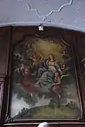 Photo couleur d'une peinture murale, une Assomption du peintre Gaudry van Lul