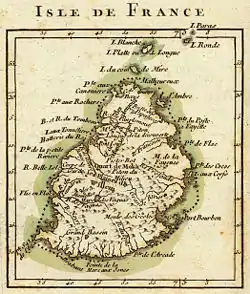 Carte de l'île de France, fin du XVIIIe siècle.
