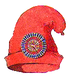 Bonnet phrygien arborant la cocarde tricolore (blanc-rouge-bleu, le bleu vers l'extérieur) symbole de la première République française