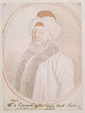 4. Monsieur Le Comte de Bonneval, appelé en Turquie Ahmet Pacha, peint d’après nature par Liotard.