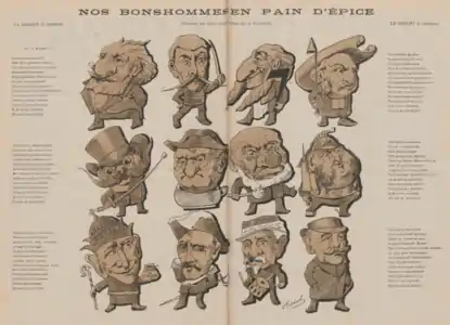 Nos Bonshommes en pain d'épice, chanson écrite par Jules Jouy (Le Grelot, 30 avril 1882).