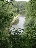 Macquincourt, canal de Saint-Quentin à la sortie nord du tunnel de Riqueval.