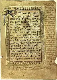 Folio 5r : début de l'évangile de Mathieu (lettrine Chi-ro)