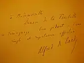 signature d'Alfred de Tarde
