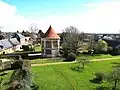 Le colombier dans le paysage, vue vers l'est