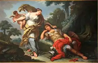 Louis Chaix, L'Amour empêchant Armide de tuer Renaud dans son sommeil, dessus de porte.