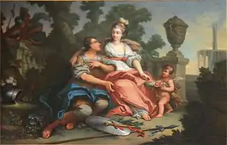 Louis Chaix, Renaud et Armide surpris par Ubaldo et Carlo, dessus de porte.