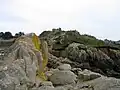 Rochers granitiques de bord de mer à Carantec.