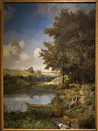 Bord de rivière par Eugène Damas