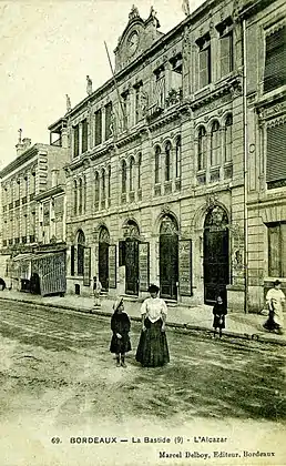 Le théâtre de l'Alcazar vers 1900.