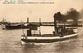 L'Hirondelle 8, vapeur à passager construit en 1867 par Dyle et Bacalan.