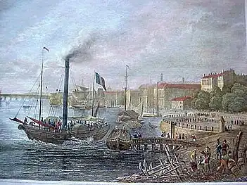 Les quais de Bordeaux en 1850.