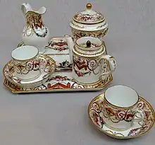 Service en porcelaine de Bordeaux, manufacture des Terres de Bordes, 1787-1790.