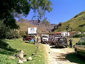 Entrée en Afrique du Sud depuis le Lesotho par la Sani Pass.