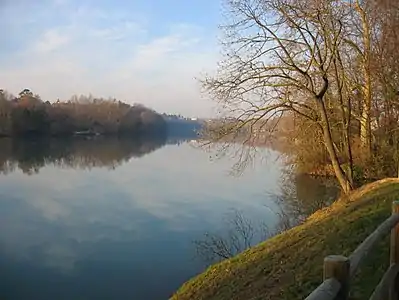 Bords de l'Isère (vue depuis le Bois des Naix).