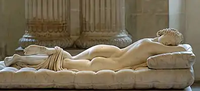 L'hermaphrodite Borghèse, copie romaine du IIe siècle apr. J.-C..