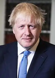 Boris Johnson, né le 19 juin 1964 (59 ans), premier ministre de 2019 à 2022.