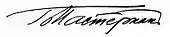 Signature de Boris Pasternak