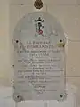 Église : plaque morts de la paroisse pour la France.