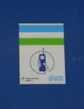 Indication de la présence d'une borne Bi-Bop à proximité, avec le logo de France Télécom.