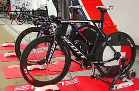 Vélo de contre-la-montre Scott Plasma 5 TT  lors du Tour de Belgique 2015.