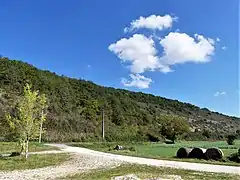 Coteau à l'est du terrain de sports de Borrèze.