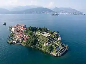 Isola Bella vue d'un drone.