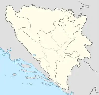 Localisation sur la carte de Bosnie-Herzégovine