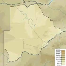 Voir sur la carte topographique du Botswana