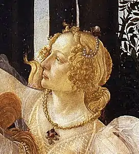 Une des trois Grâces du Printemps, de Botticelli.