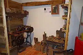 L'atelier du bottier dans le musée.