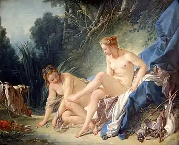 Diane au bain par François Boucher (1742)