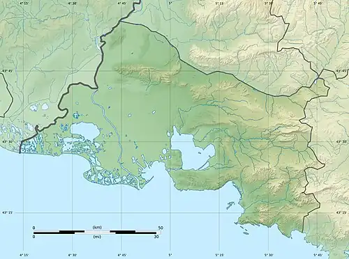 Voir sur la carte topographique des Bouches-du-Rhône