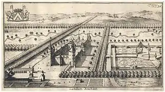 Vue du château de Bouchout en 1706.