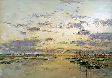 Eugène Boudin, Coucher de soleil sur la Canche, 1876, localisation inconnue.