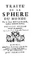 Traité de la sphère du monde, 1688