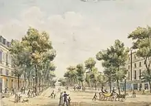 Le boulevard Montmartre en 1822.