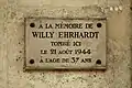 Le résistant Willy Ehrhardt est mort au no 4 pendant la Libération de Paris en 1944.