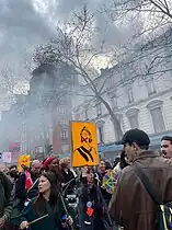 Manifestation à Paris, Boulevard Voltaire.