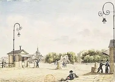 Boulevard de l'Hôpital en 1822, par Christophe Civeton.