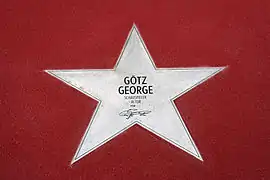 Étoile de Götz George.