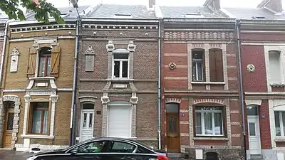 Amiens, « maison amiénoise » traditionnelle.