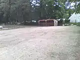 Boulodrome communal et public pour jeux de boules de type Pétanque au Lac du Bel Air de Priziac