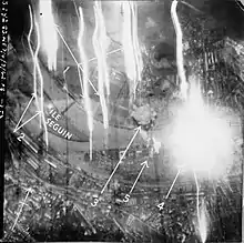 Bombardement des usines de Boulogne-Billancourt, durant la Seconde Guerre mondiale.