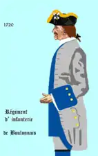 régiment de Boulonnais de 1720 à 1734
