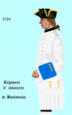 régiment de Boulonnais de 1734 à 1757
