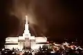 Temple de l'Église de Jésus-Christ des saints des derniers jours, éclairage de nuit