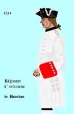 régiment de Bourbon de 1734 à 1757